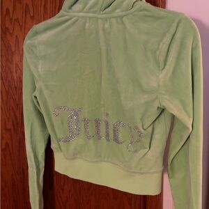 Juicy Couture Green Hoodie with Silver Accents
